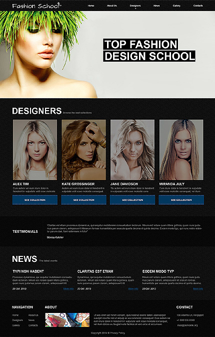 Kit Graphique #48519 Mode cole Joomla 3 Templates - Joomla Main Page preview