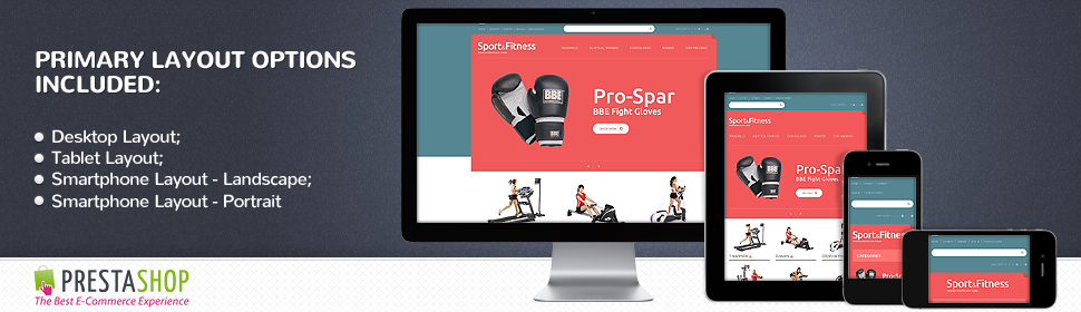 Kit Graphique #49146 Fitness E-boutique Prestashop Template - Real Size Screenshot