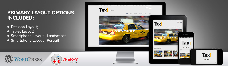 Kit Graphique #50615 Taxi Service Wordpress 3.x - Real Size Screenshot