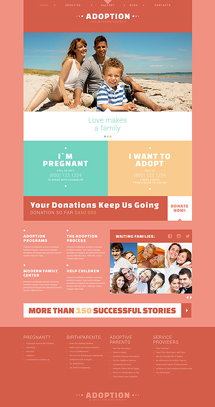 Kit Graphique #51008 Adoption Organisation Joomla 3 Templates - Joomla Main Page preview