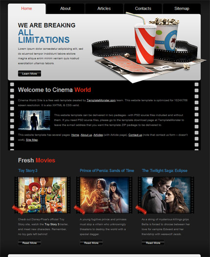 Kit Graphique #51472   Modle avec animation flash - ADOBE PHOTOSHOP HOMEPAGE SCREENSHOT