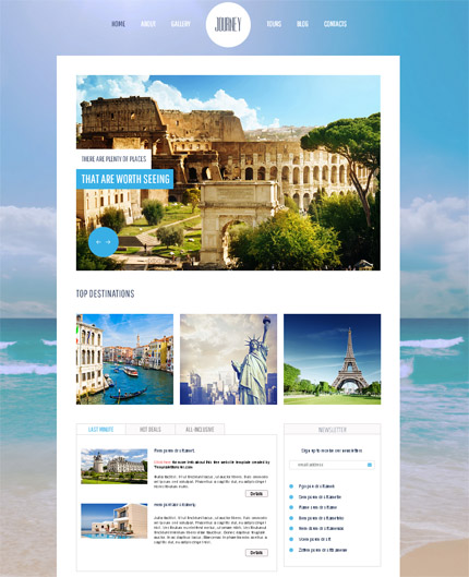 Kit Graphique #51647 Sun Travel Modle avec animation flash - ADOBE PHOTOSHOP HOMEPAGE SCREENSHOT