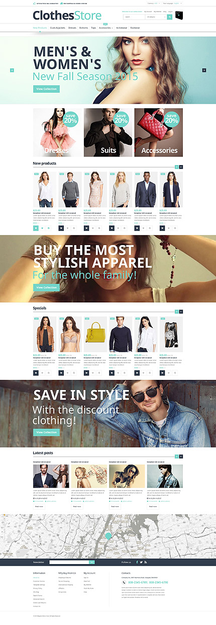 Kit Graphique #53078 Clothes Wear Magento Theme - Magento Main Page  preview
