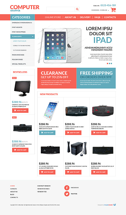 Kit Graphique #53163 Computers Shopper Virtuemart Template Version modifie - VirtueMart Main Page