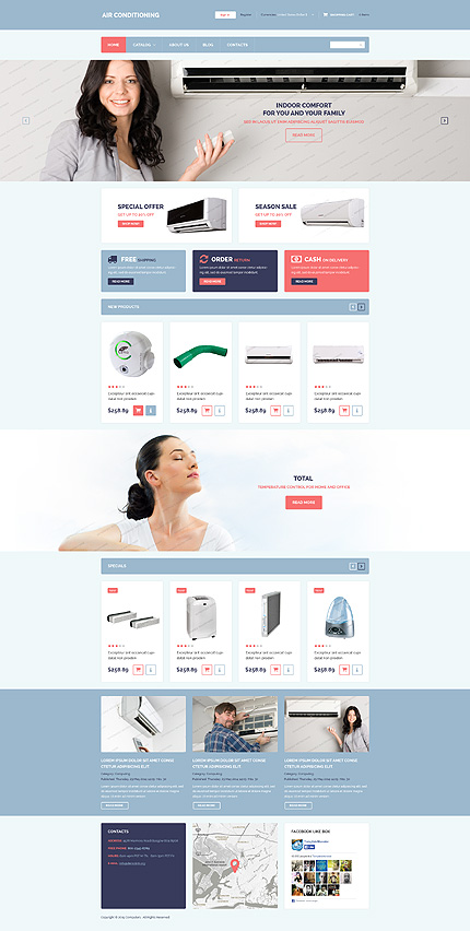 Kit Graphique #53167 Air Conditionnement Virtuemart Template Version modifie - VirtueMart Main Page