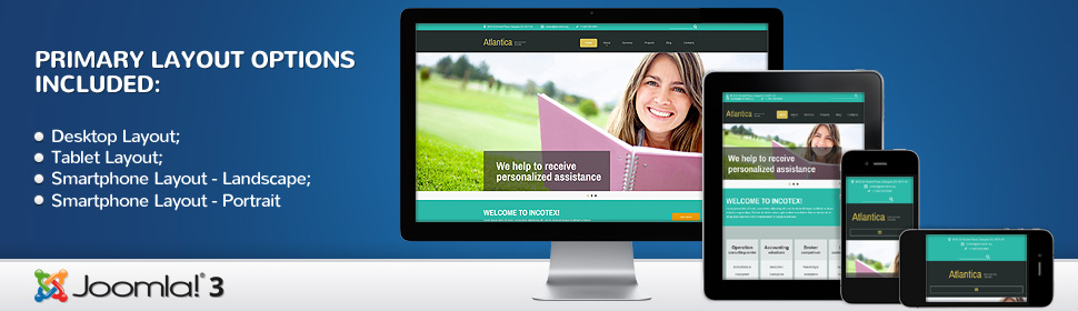 Kit Graphique #53168 Atlantica ducation Joomla 3 Templates - Real Size Screenshot