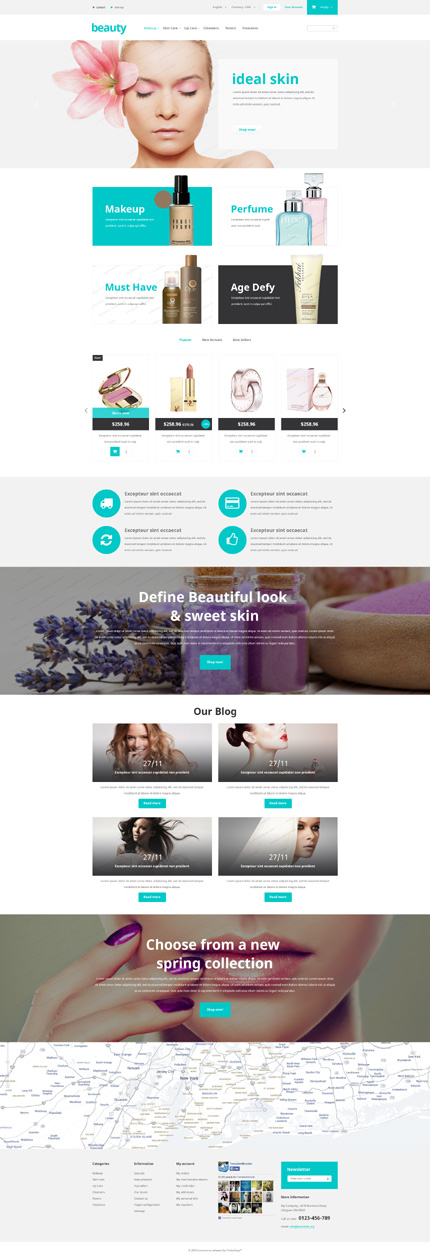 Kit Graphique #53354 Perfume Online Prestashop Template - PrestaShop Main Page Screenshot