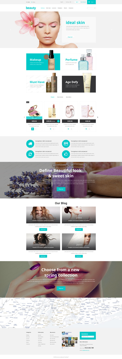 Kit Graphique #53354 Parfum Online Prestashop Template - PrestaShop Main Page Screenshot