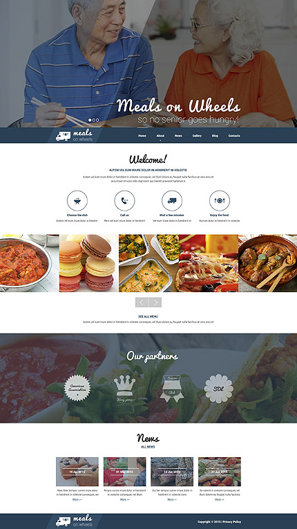 Kit Graphique #53393 Meals On Wordpress 3.x - WordPress main photoshop screenshot