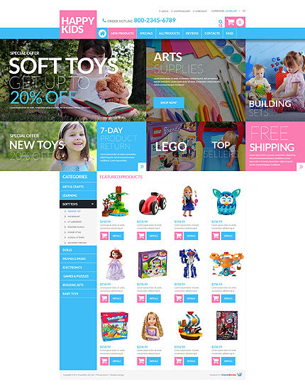Kit Graphique #53479 Toy Toys Zen-cart 1.5 - Zen-cart Main page preview