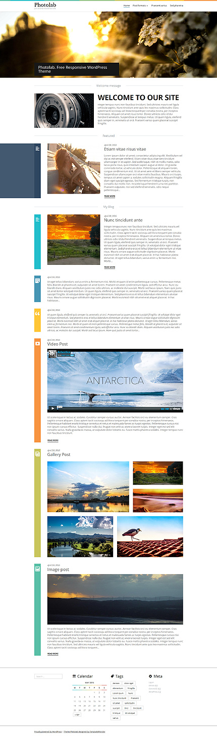 Kit Graphique #53920 Photolab Photographer WordPress Themes - WordPress photoshop screenshot