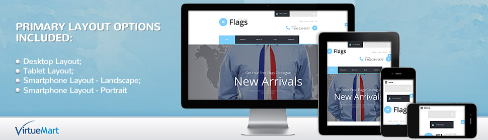 Kit Graphique #55748 Flag Store Virtuemart Template Version modifie - Real Size Screenshot