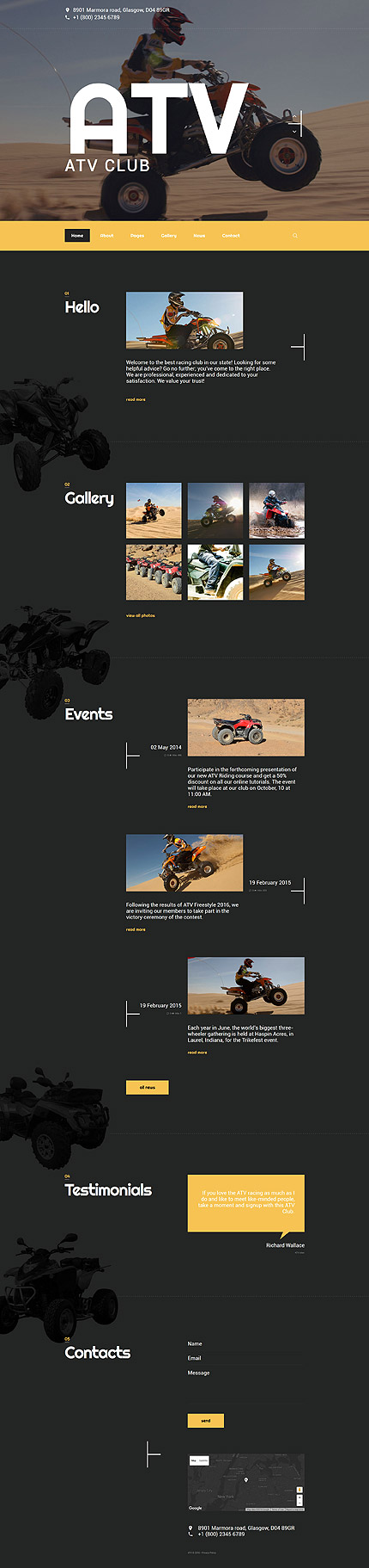 Kit Graphique #57700 Atv Motorcycle Joomla 3 Templates - Joomla Main Page preview