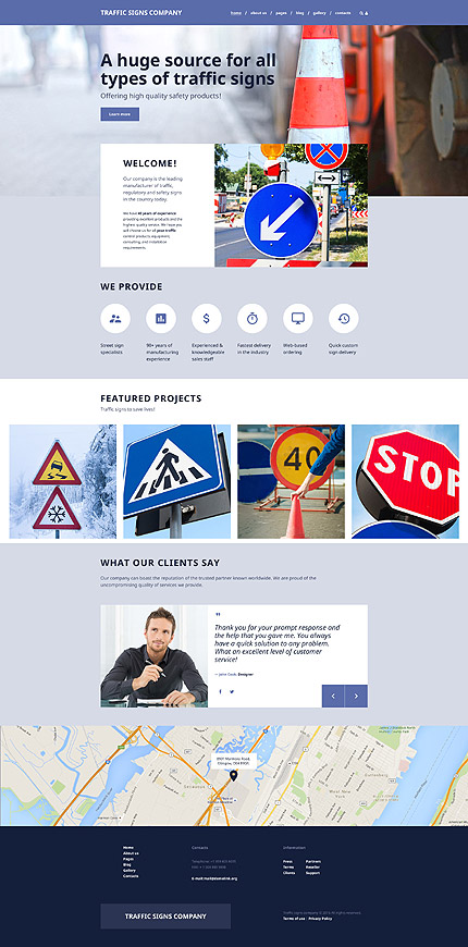 Kit Graphique #57749 Traffic Signs Joomla 3 Templates - Joomla Main Page preview