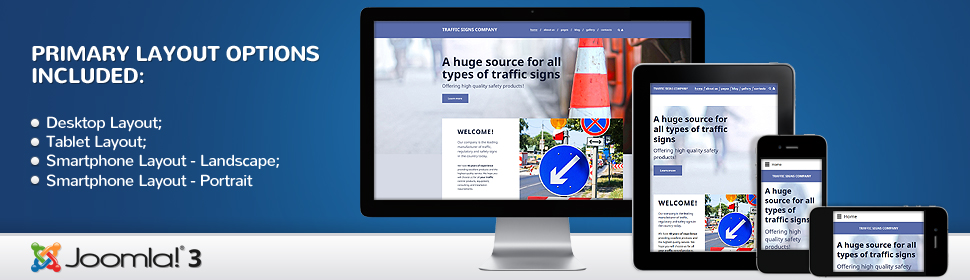 Kit Graphique #57749 Traffic Signes Joomla 3 Templates - Real Size Screenshot