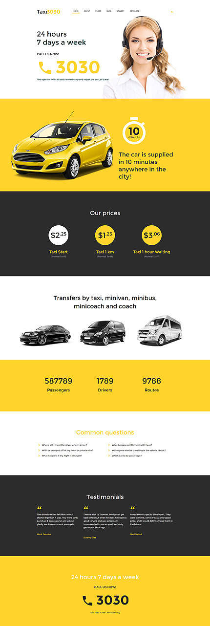 Kit Graphique #57778 Taxi Services Joomla 3 Templates - Joomla Main Page preview