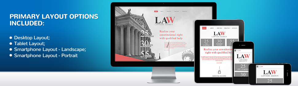 Kit Graphique #58753 Lawyers Bureau Responsive Site - Real Size Screenshot
