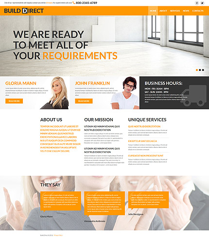 Kit Graphique #58786 Architecture Socit Joomla 3 Templates - Joomla Main Page preview