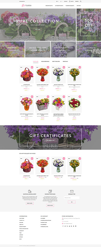 Kit Graphique #60010 Beflora Fleur Prestashop Template - PrestaShop Main Page Screenshot