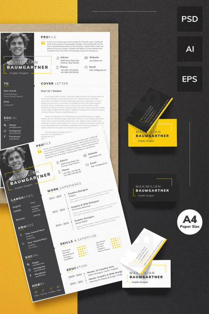 Kit Graphique #64870 Resume Cv Divers Modles Web - Logo template Preview