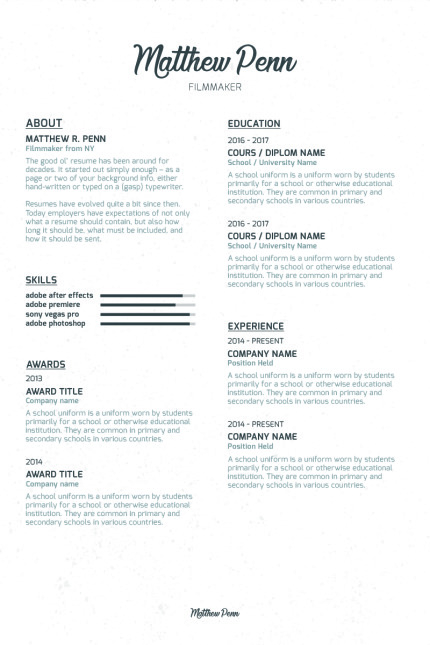 Kit Graphique #64897 Resume Cv Divers Modles Web - Logo template Preview