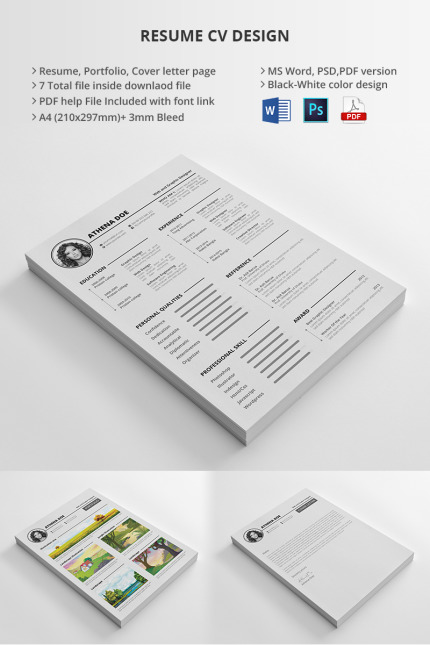 Kit Graphique #65155 Resume Cv Divers Modles Web - Logo template Preview