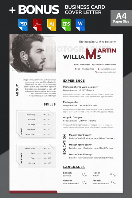 Kit Graphique #65617 Resume Cv Divers Modles Web - Logo template Preview