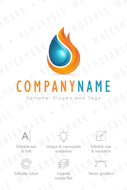 Kit Graphique #65783 Energy Water Divers Modles Web - Logo template Preview