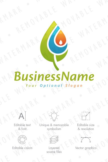 Kit Graphique #65942 Energy Feuille Divers Modles Web - Logo template Preview