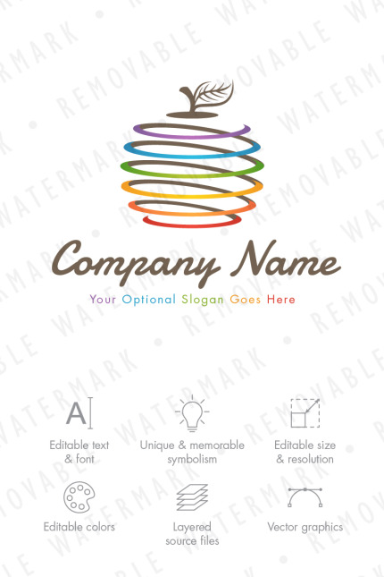 Kit Graphique #66009 Swirl Leaf Divers Modles Web - Logo template Preview