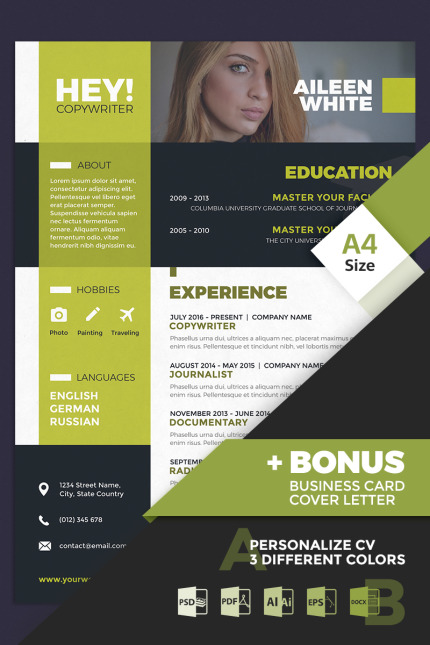 Kit Graphique #66094 Resume Cv Divers Modles Web - Logo template Preview