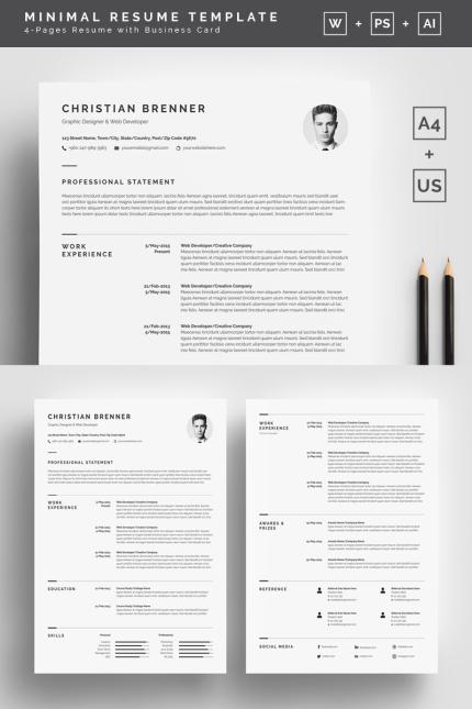 Kit Graphique #66166 Resume Cv Divers Modles Web - Logo template Preview