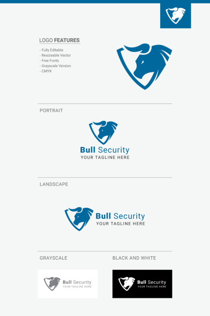 Kit Graphique #66229 Bull Logo Divers Modles Web - Logo template Preview