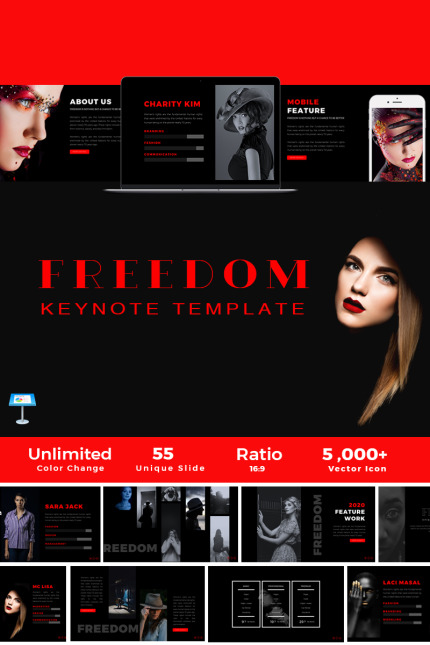 Kit Graphique #66232 Keynote Freedom Divers Modles Web - Logo template Preview