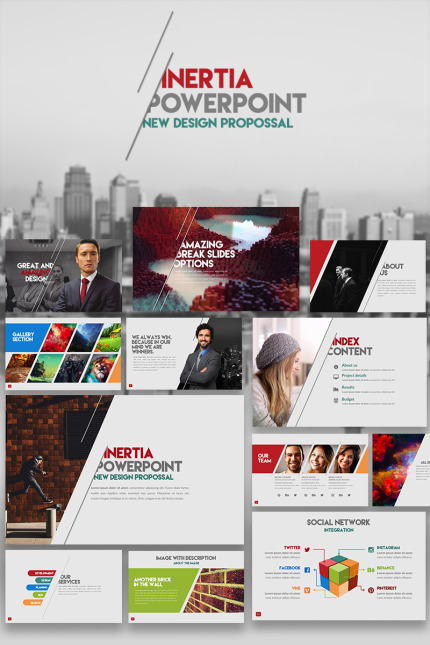 Kit Graphique #66255 Powerpoint Business Divers Modles Web - Logo template Preview