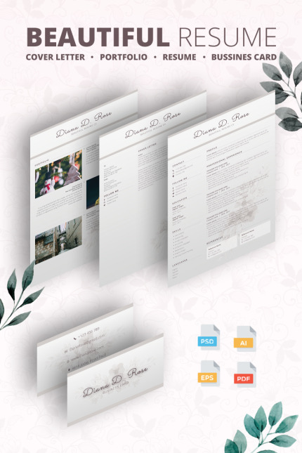 Kit Graphique #66264 Resume Cv Divers Modèles Web - Logo template Preview
