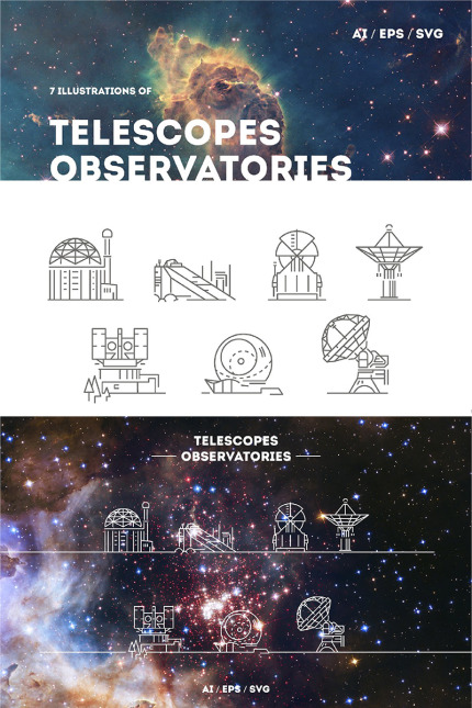 Kit Graphique #66318 Astronomy Observatories Divers Modles Web - Logo template Preview