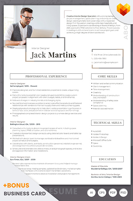 Kit Graphique #66437 Interior Designer CV Moto CMS - Logo template Preview