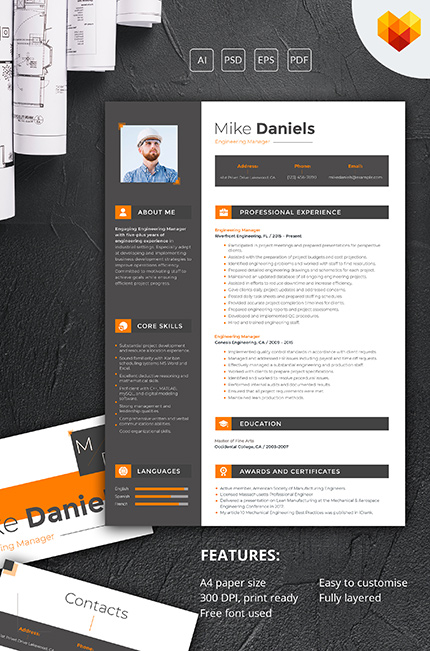 Kit Graphique #66446 Curriculum Vitae CV Moto CMS - Logo template Preview