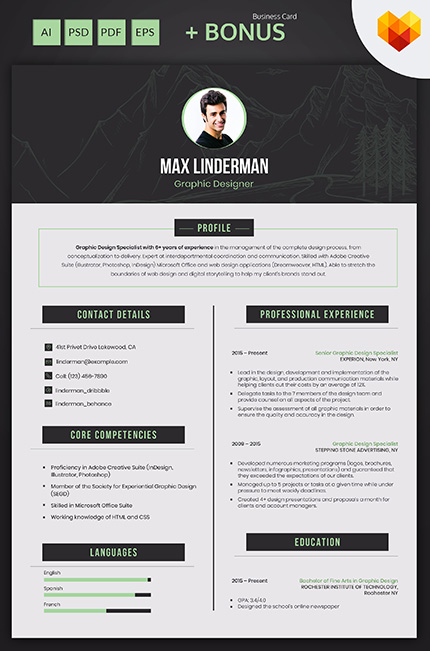 Kit Graphique #66455 Web Graphic CV Moto CMS - Logo template Preview