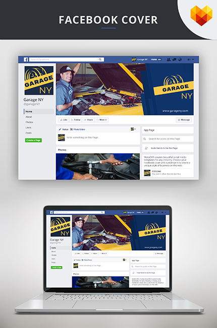 Kit Graphique #66595 Facebook Cover Media Social Moto CMS - Logo template Preview