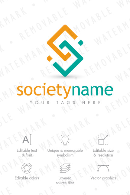 Kit Graphique #66774 Square Simple Divers Modles Web - Logo template Preview