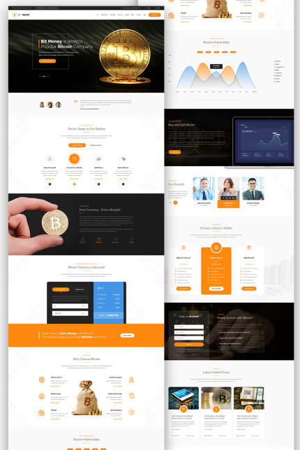 Kit Graphique #66813 Bitcoin Business Divers Modles Web - Logo template Preview