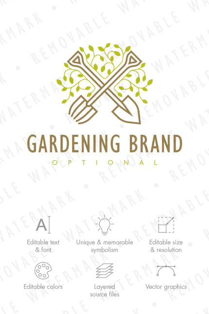 Kit Graphique #66822 Leaf Gardening Divers Modles Web - Logo template Preview
