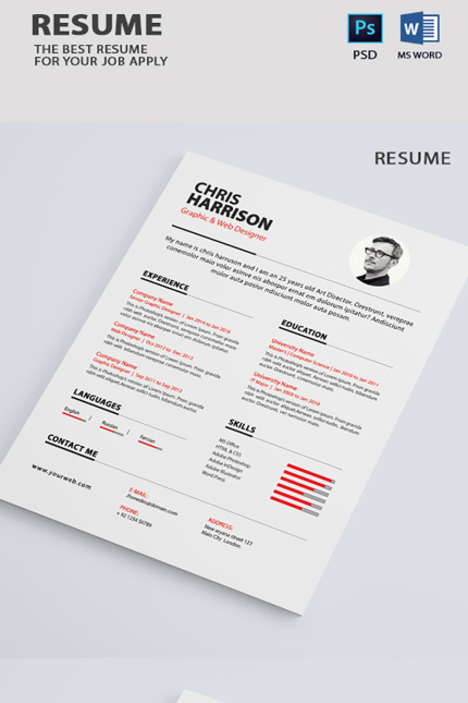 Kit Graphique #66854 3-piece Resume Divers Modles Web - Logo template Preview
