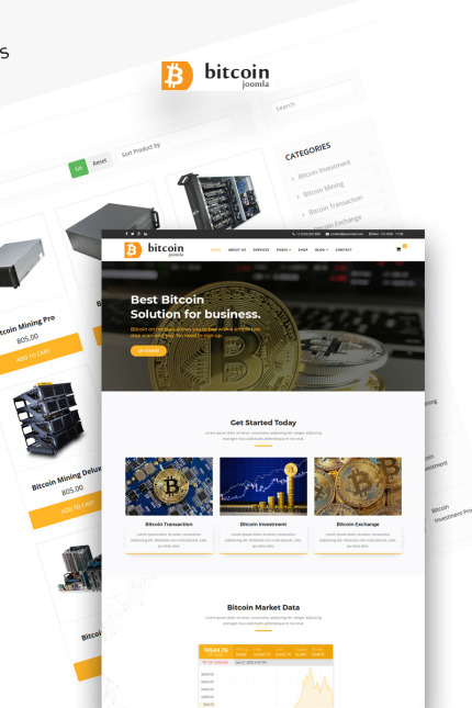 Kit Graphique #66907 Bitcoin Joomla Divers Modles Web - Logo template Preview
