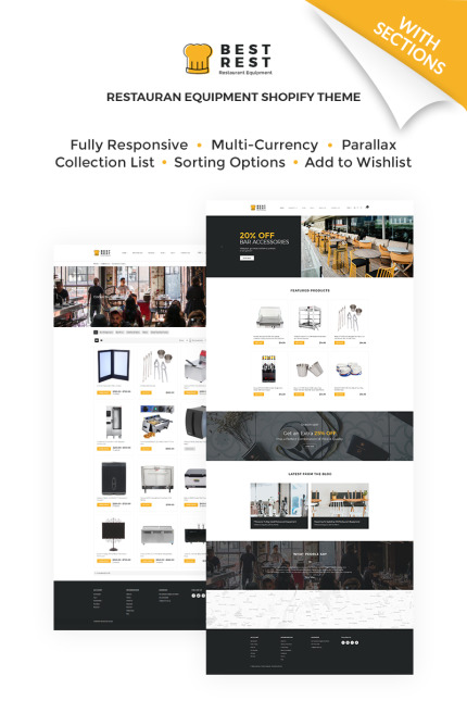 Kit Graphique #67152 Boutiqueify Restaurant Divers Modles Web - Logo template Preview