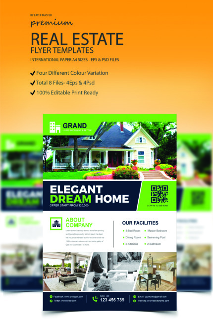 Kit Graphique #67363 Realestate Flyer Divers Modles Web - Logo template Preview