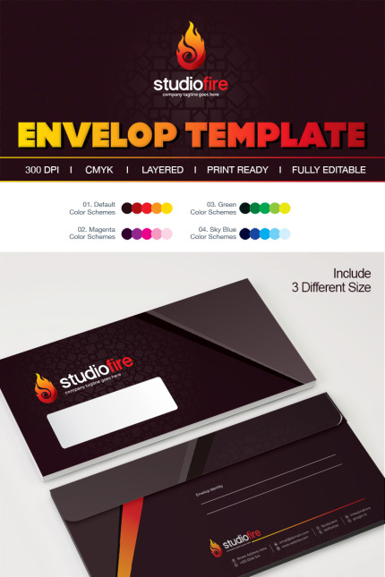 Kit Graphique #67364 Envelop Corporate Divers Modles Web - Logo template Preview