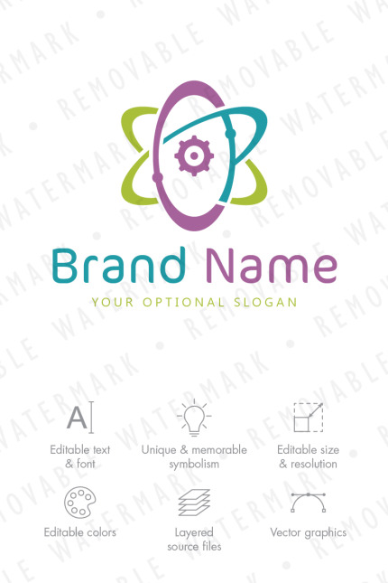 Kit Graphique #67643 Atom Science Divers Modles Web - Logo template Preview